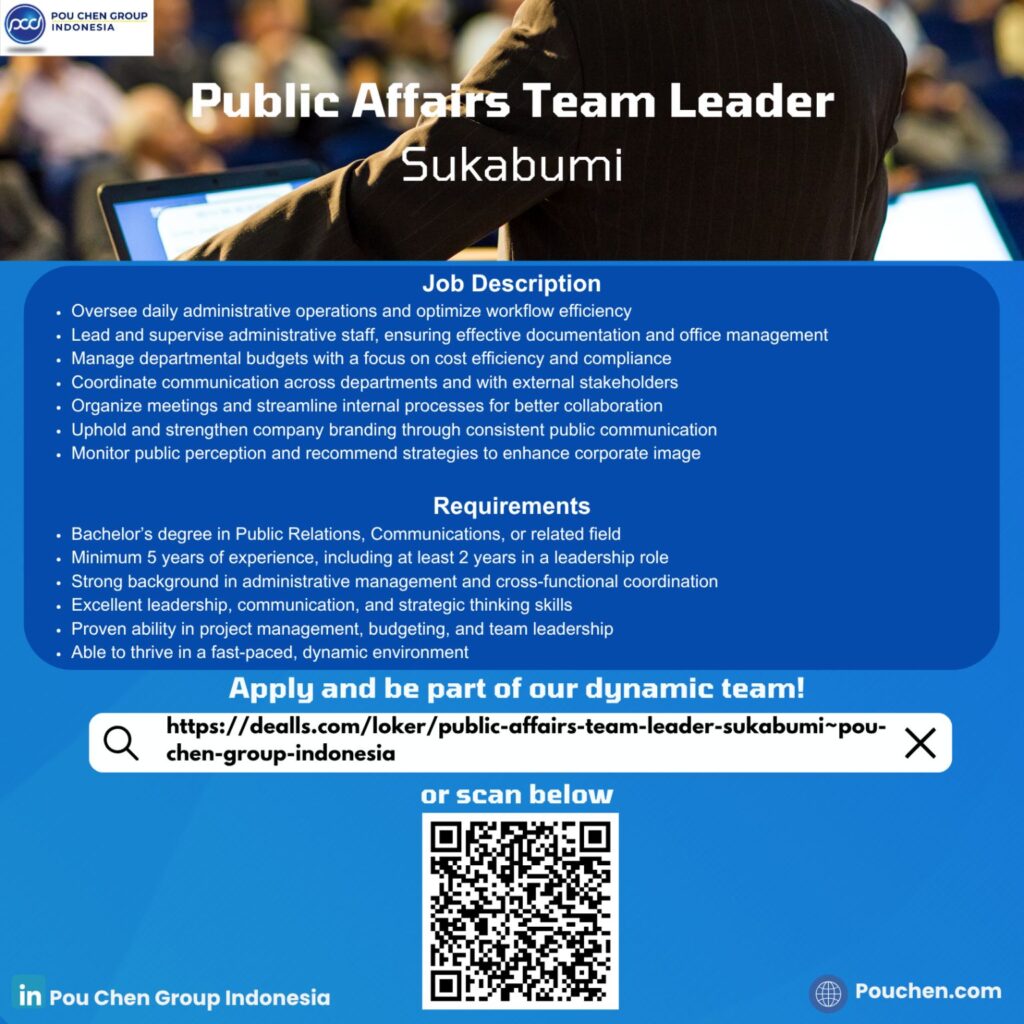 Lowongan Kerja Pou Chen Group Indonesia Penempatan Sukabumi 2026 3 Loker